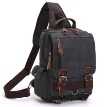 Herren Canvas Leder Messenger Traval Schulter Travel Wandern Camping Tasche